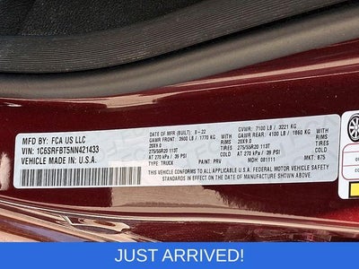 2022 RAM 1500 Big Horn 4x4 Quad Cab 6'4" Box