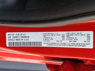 2022 RAM 1500 Rebel 4x4 Crew Cab 5'7" Box