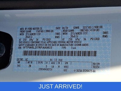 2024 Ford F-150 LARIAT 4WD SuperCrew 5.5' Box