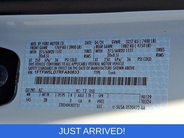 2024 Ford F-150 LARIAT 4WD SuperCrew 5.5' Box