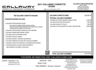 2011 Chevrolet Corvette Grand Sport Z16 Grand Sport w/3LT