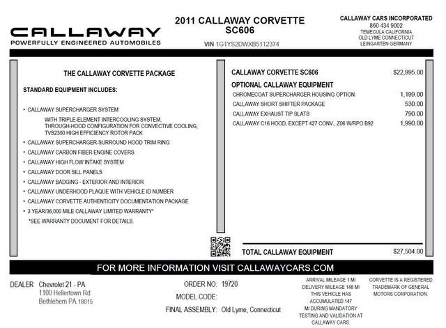 2011 Chevrolet Corvette Grand Sport Z16 Grand Sport w/3LT