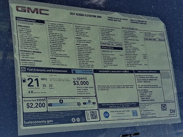 2027 GMC Acadia Elevation
