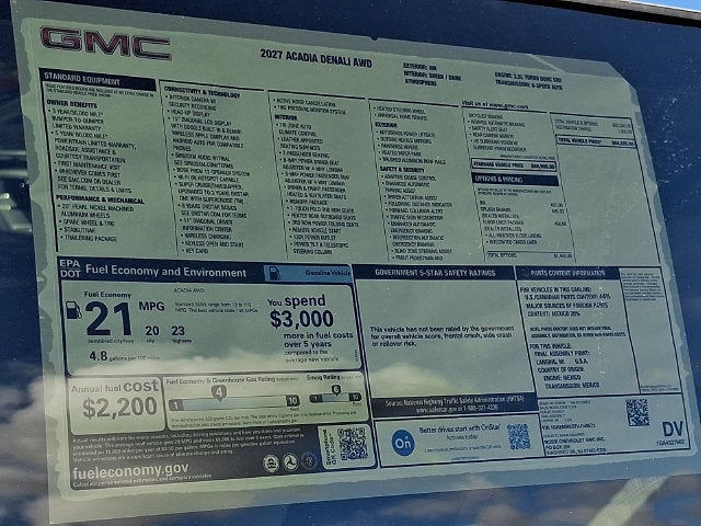 2027 GMC Acadia Denali