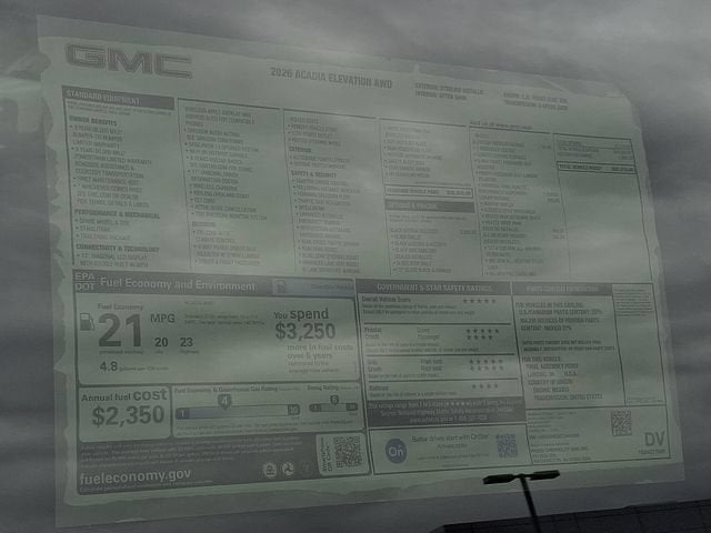 2026 GMC Acadia Elevation