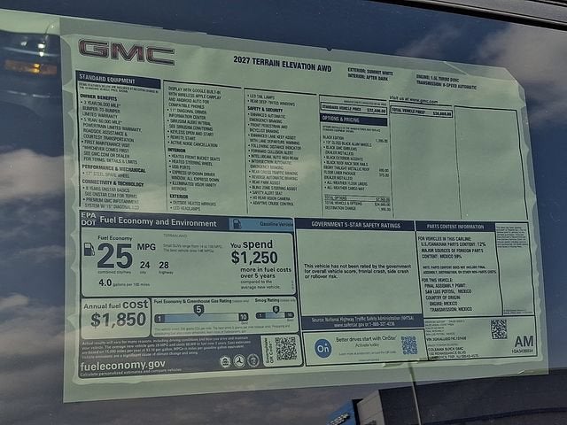 2027 GMC Terrain Elevation
