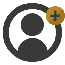 A user icon with a plus