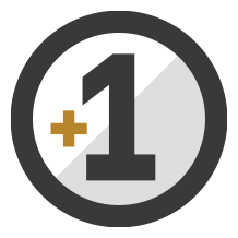 Plus one icon