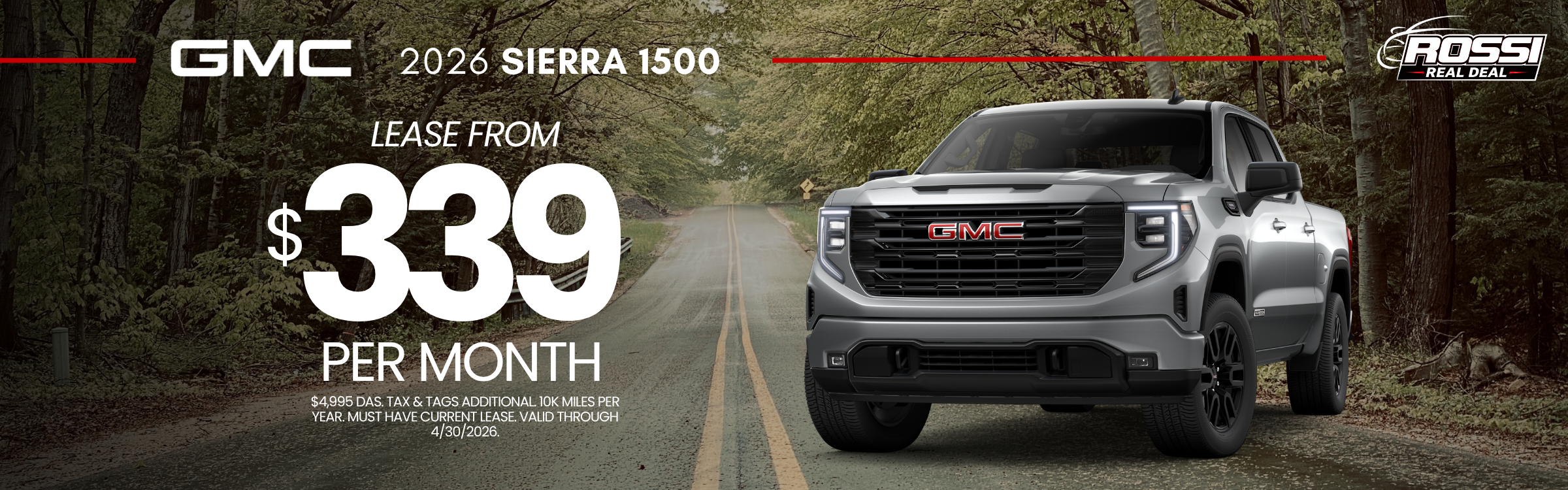 2026 GMC Sierra Lease Deal | Rossi GMC Washington NJ