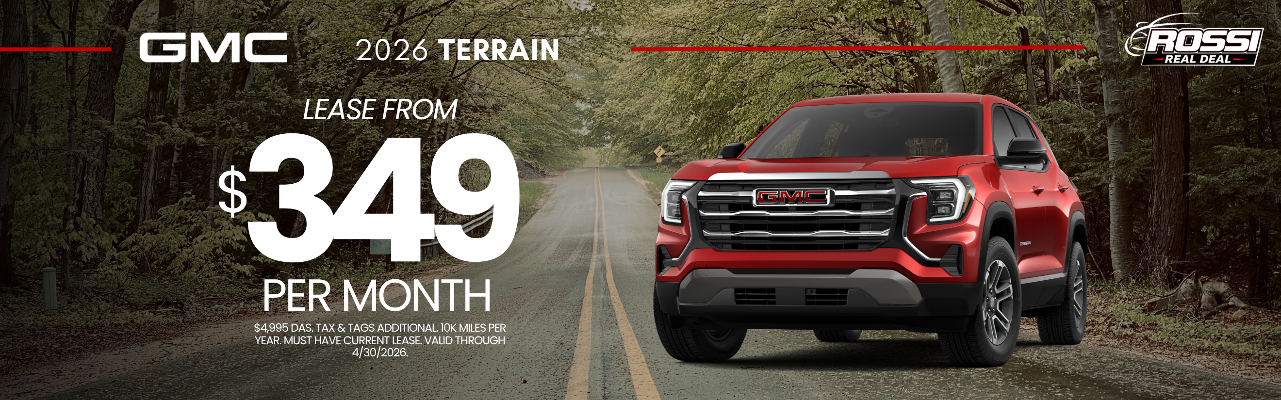 2026 GMC Terrain Lease Deal | Rossi GMC Washington NJ
