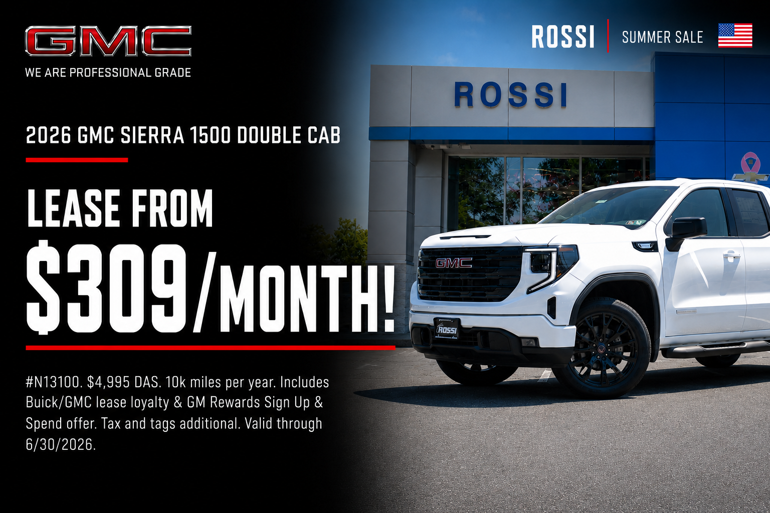 2026 GMC Sierra 1500 Lease Deal NJ | Rossi GMC