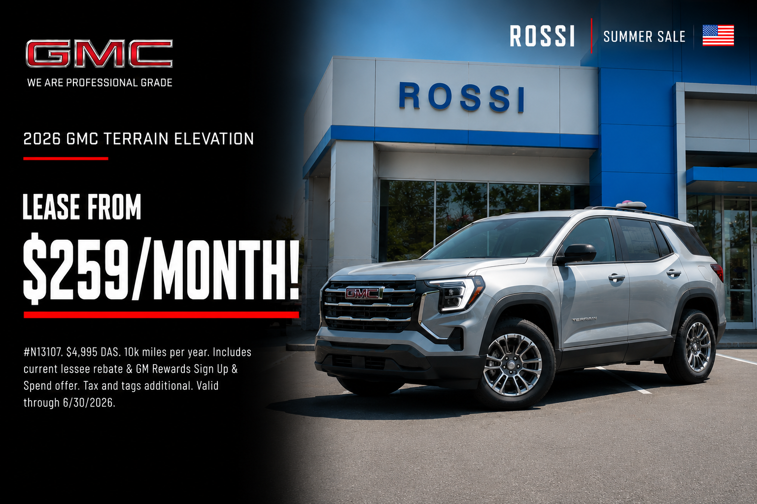 2026 GMC Terrain Lease Deal NJ | Rossi GMC