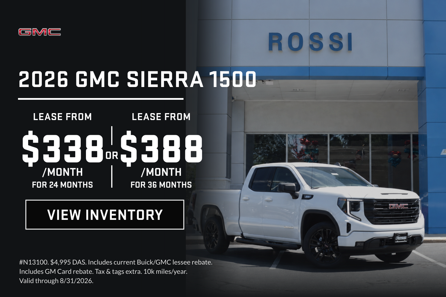 Best 2026 GMC Sierra Truck Lease Deals NJ | Rossi GMC