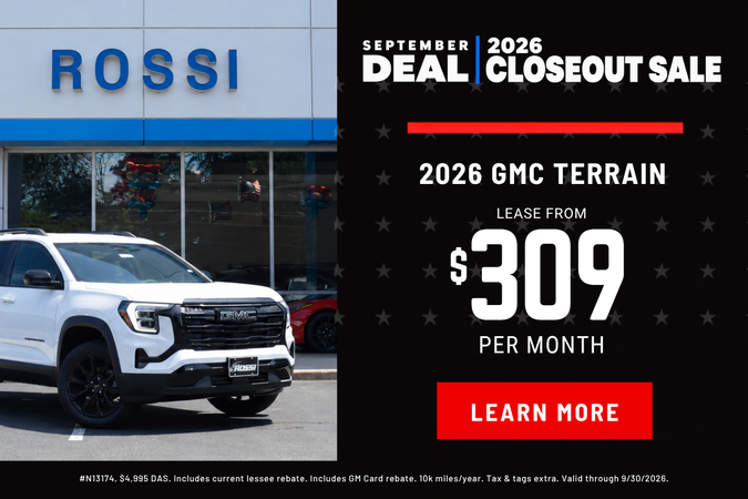 2026 GMC Terrain Lease Deal NJ | Rossi GMC